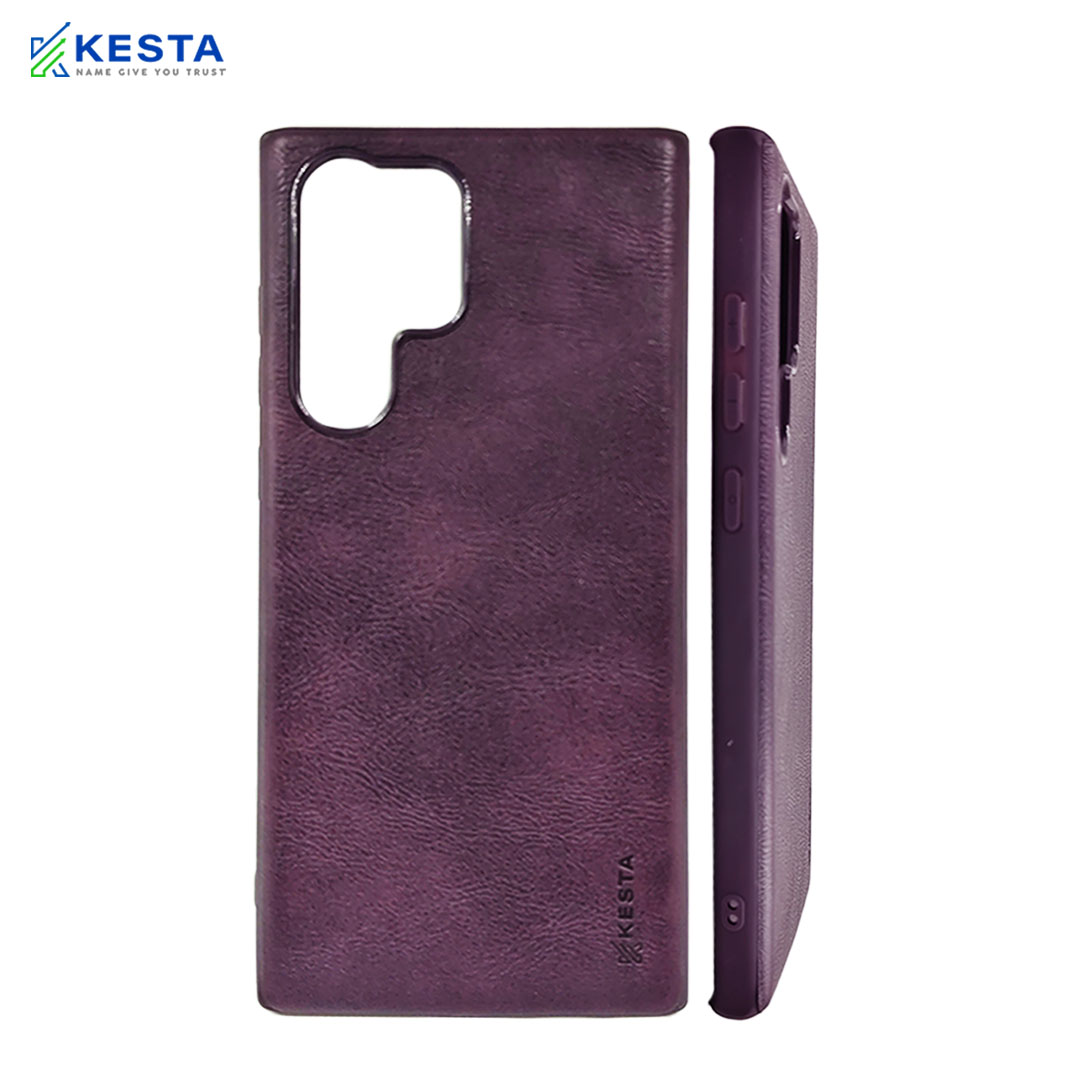 Samsung S22 Ultra Cover - Brave Purple Leather Case (Waterproof & Dustproof)